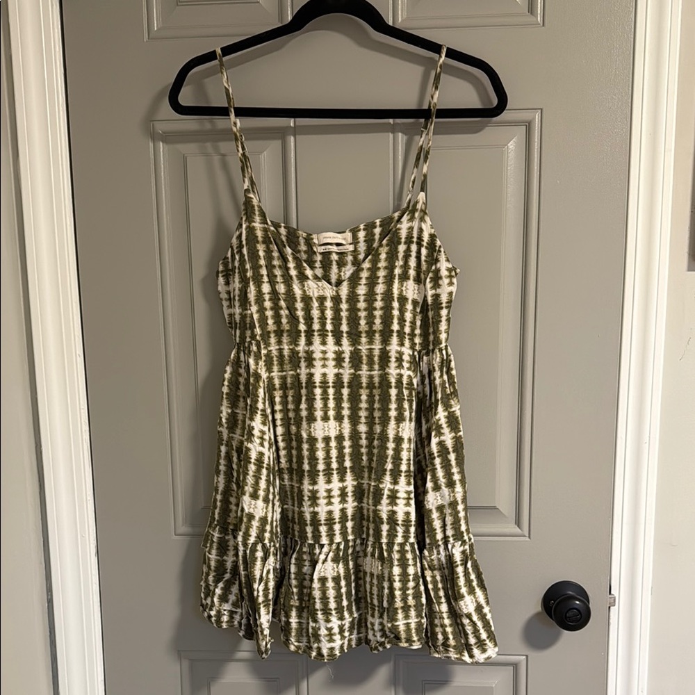 Urban Green and White Tie-Dye Dress